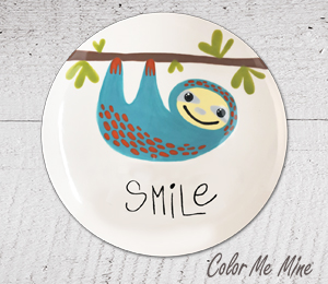 Bakersfield Sloth Smile Plate