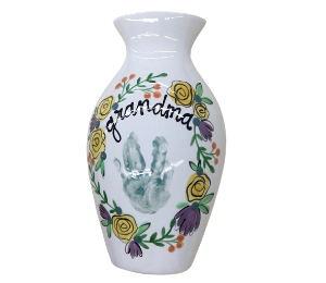 Bakersfield Floral Handprint Vase