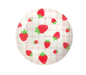 Bakersfield Strawberry Plaid Plate
