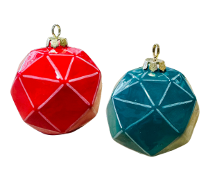 Bakersfield Jewel Toned Faceted Ornament