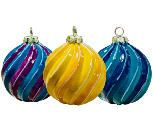 Bakersfield Jewel Toned Spiral Ornament