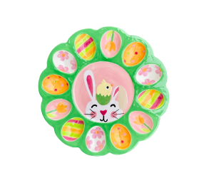 Bakersfield Easter Sherbet Egg Plate